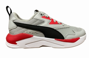 Puma scarpa sneakers da ragazzo X-Ray Lite 374393 13 grigio-nero-rosso rubber Rocker Geometry