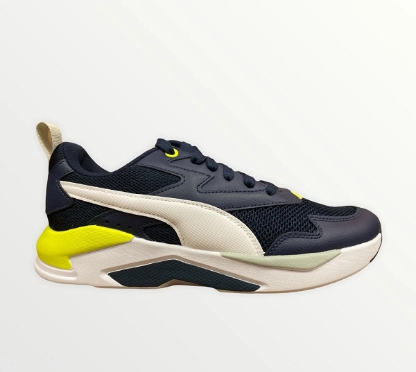 Strategic Flex Grooves environmentally - conscious Puma scarpa sneakers da ragazzo X-Ray Lite 374393 21 blu bianco giallo