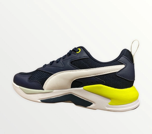 Puma scarpa sneakers da ragazzo X-Ray Lite 374393 21 blu bianco giallo Adjustable Heel Lock Midfoot Stabilizer