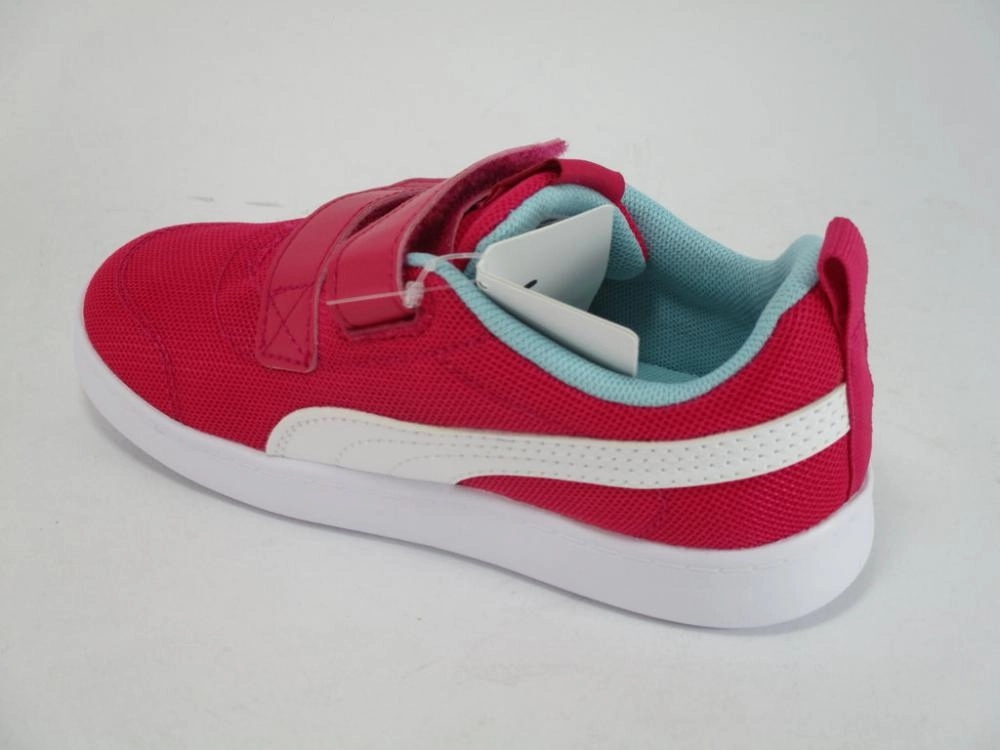 Puma scarpa sneakers in mesh da bambina con strappo Courtflex V2 371759 02 rosa Cold Weather