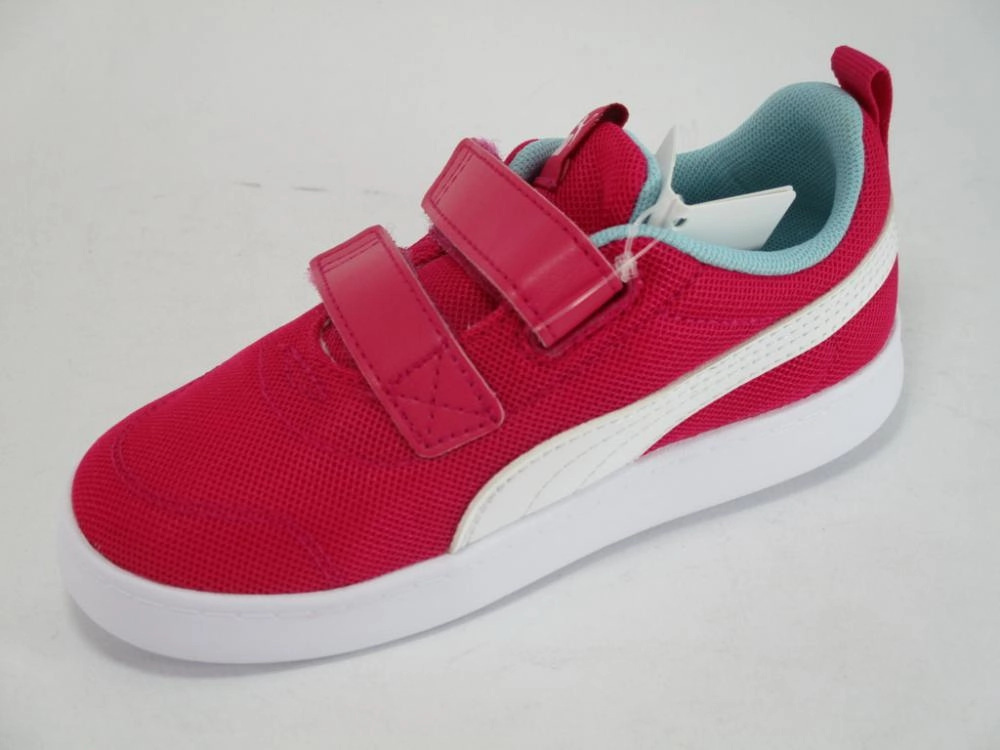 Puma scarpa sneakers in mesh da bambina con strappo Courtflex V2 371759 02 rosa Performance running running for adventure