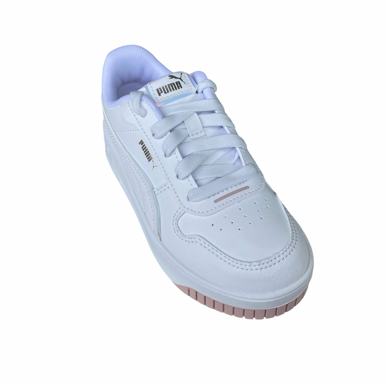 Puma scarpa sneakers junior Carina Street Holo 2.0 398285-01 bianco-malva Compression Support Web Flexible Torsion Grooves
