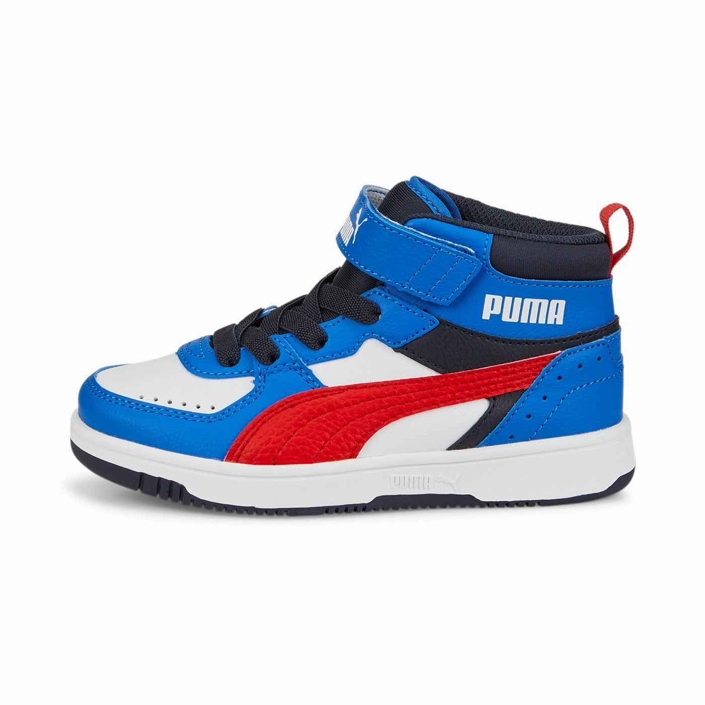 enthusiasm - generating Puma sneakers alta da bambino Rebound JOY 388448 04 bianco rosso blu