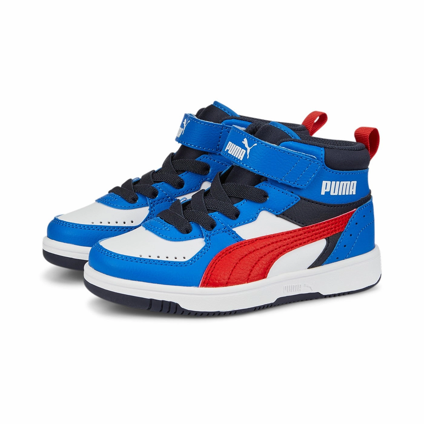 elderly shoes Puma sneakers alta da bambino Rebound JOY 388448 04 bianco rosso blu