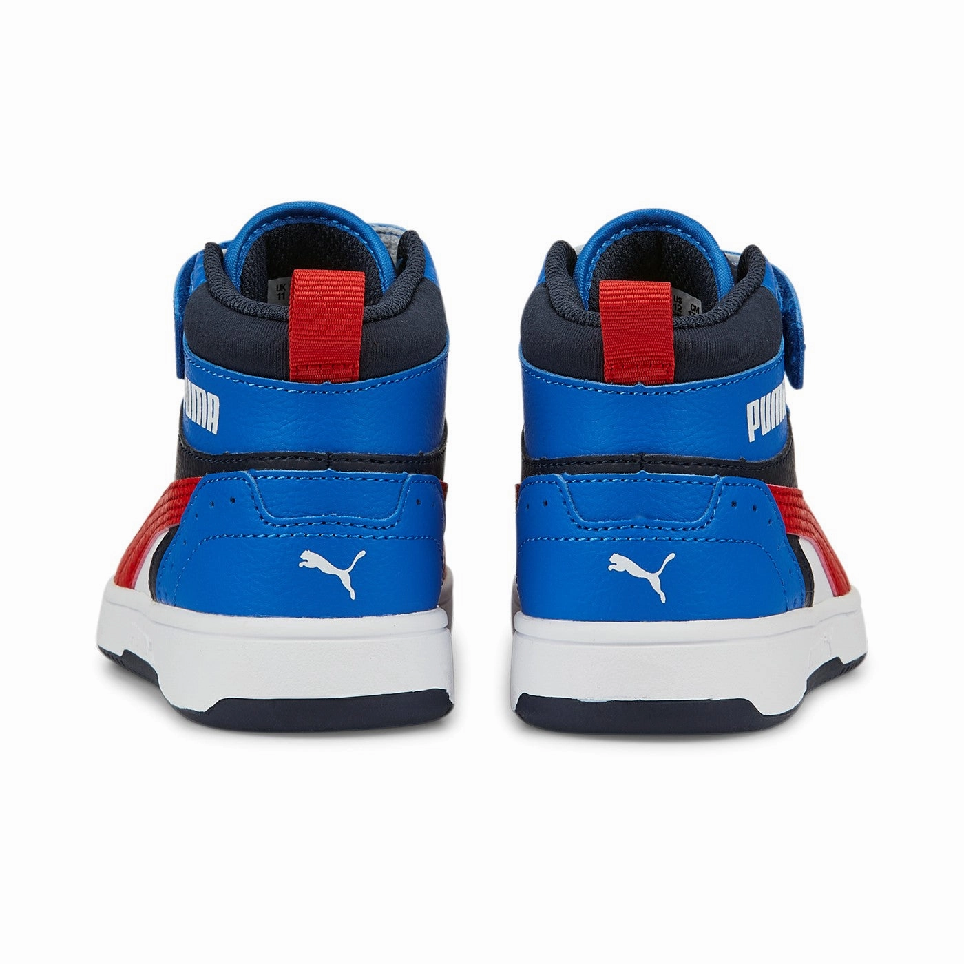 Rebound Energy Frame Puma sneakers alta da bambino Rebound JOY 388448 04 bianco rosso blu