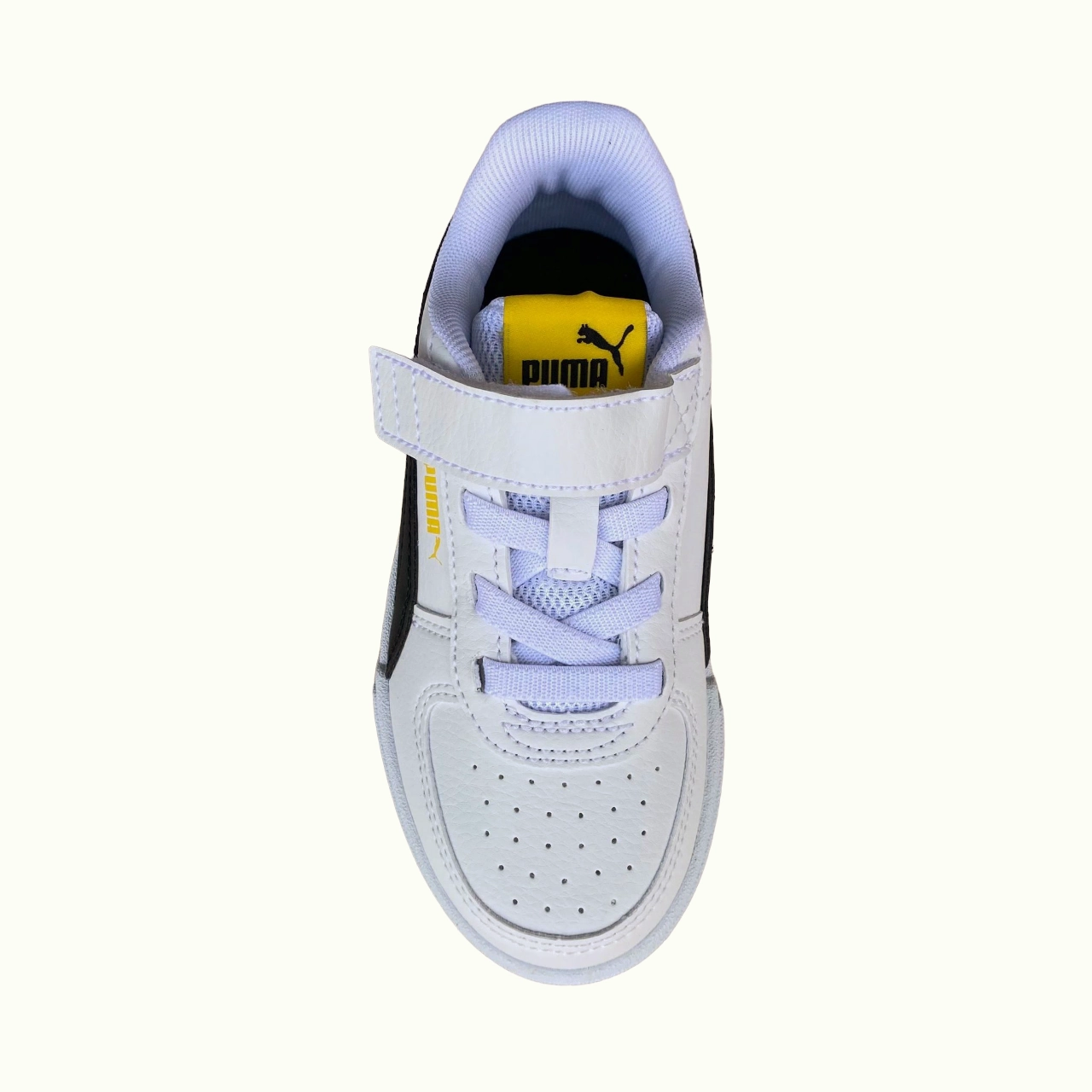 Good Grip Puma sneakers bassa unisex junior con laccio elastico e velcro Caven AC+PS 389307 14 white-black-yellow