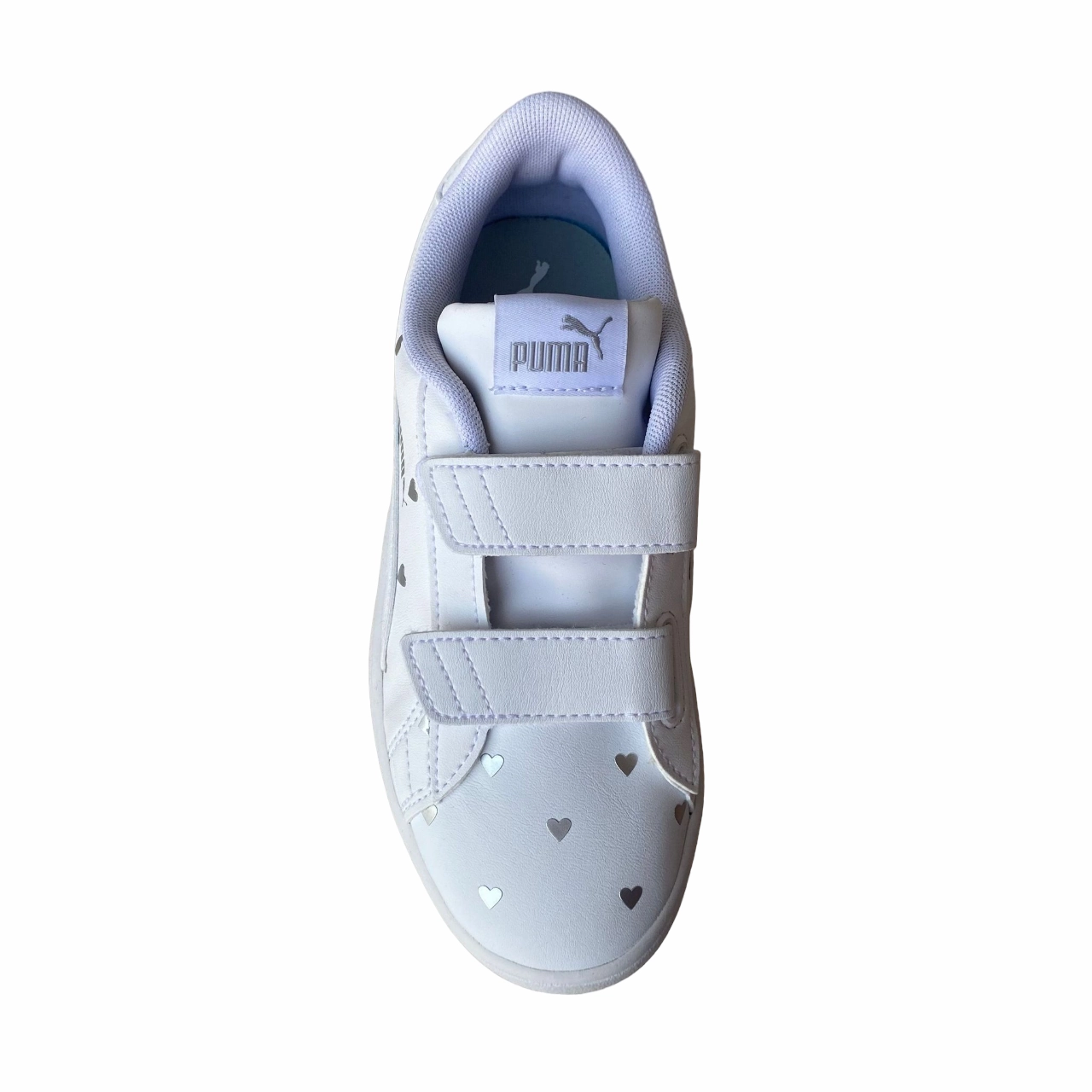 Tensile Fiber Weave Costume Run Puma sneakers da bambina Smash v2 L Studs V PS 374844 02 white