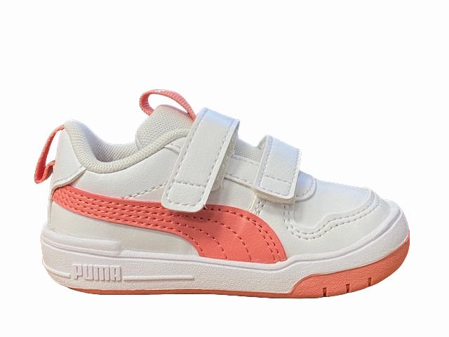 Puma sneakers da bambino con strappi Multiflex SL V Infant 380741 12 white-carnation pink Micro Groove Traction