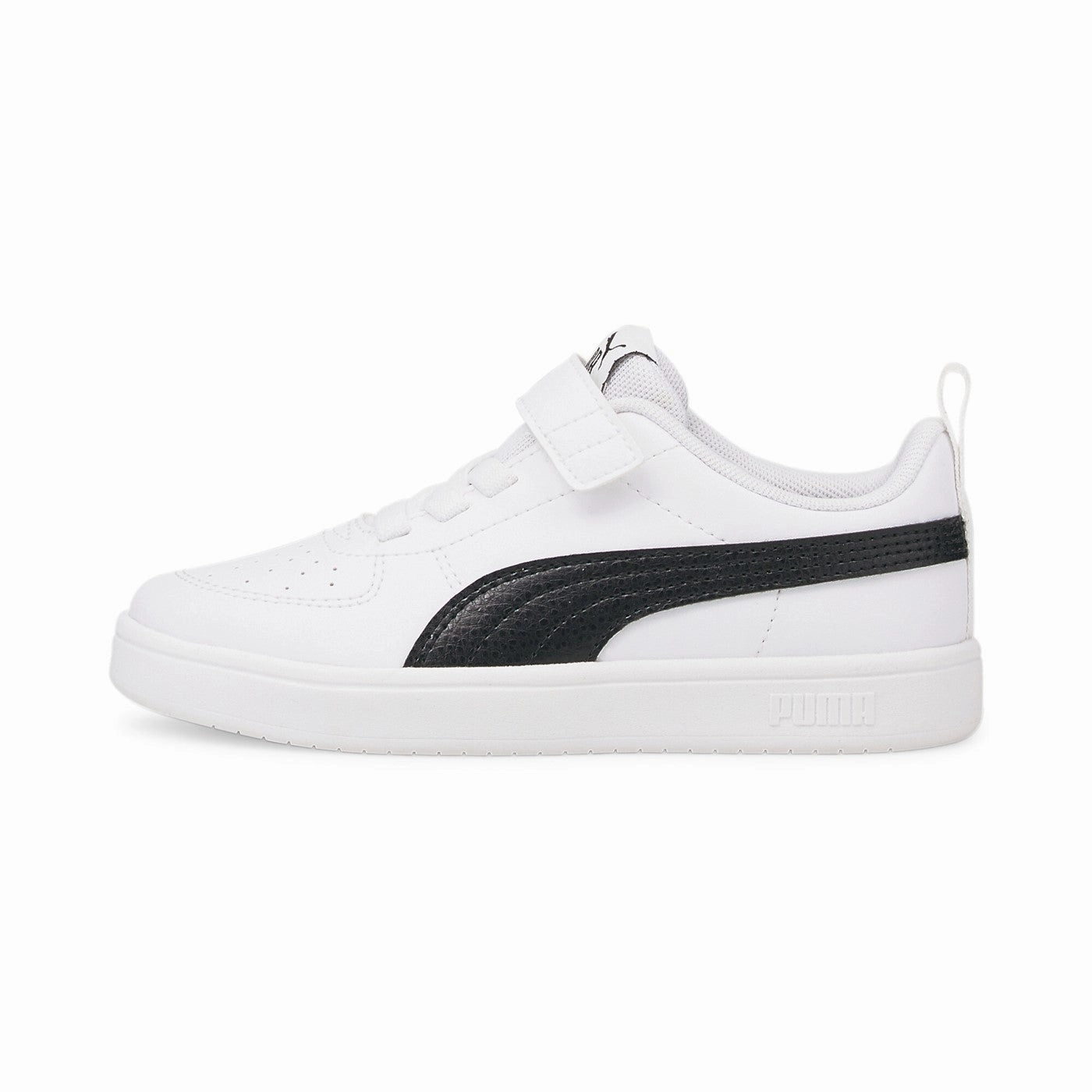 Puma Sneakers da ragazzo con laccio elastico e velcro Rickie AC 385836 03 white-black professional runner shoes