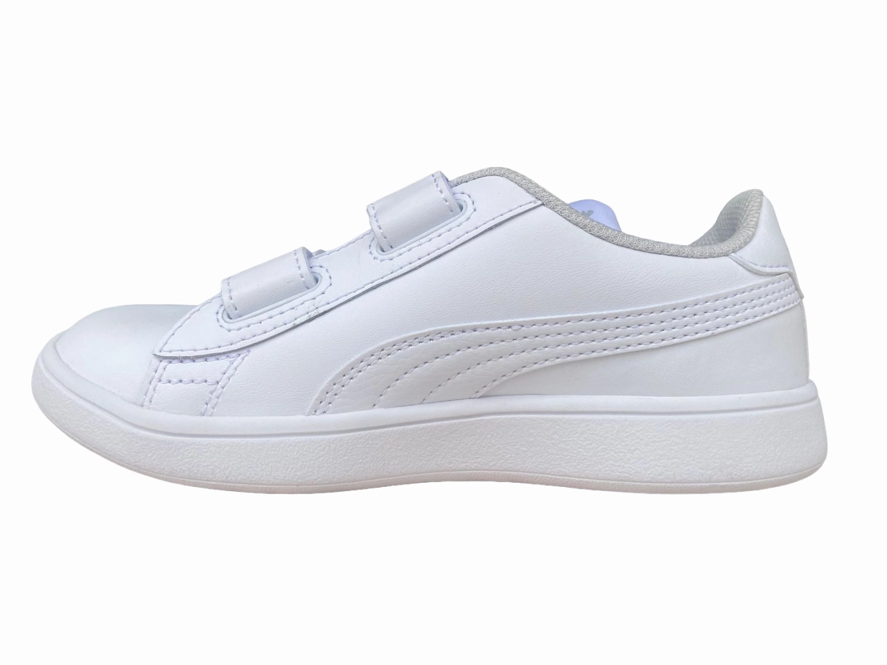 Airflow Channeling Puma sneakers unisex da bambino con strappo Smash v2 L V Ps 365173 02 bianco