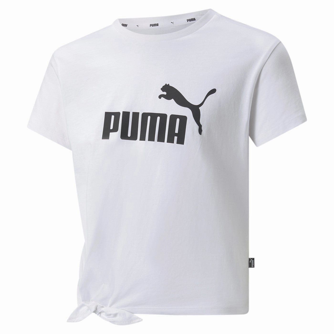 Puma T-shirt da ragazza con nodo e stampa 847470-02 white Trendy Look