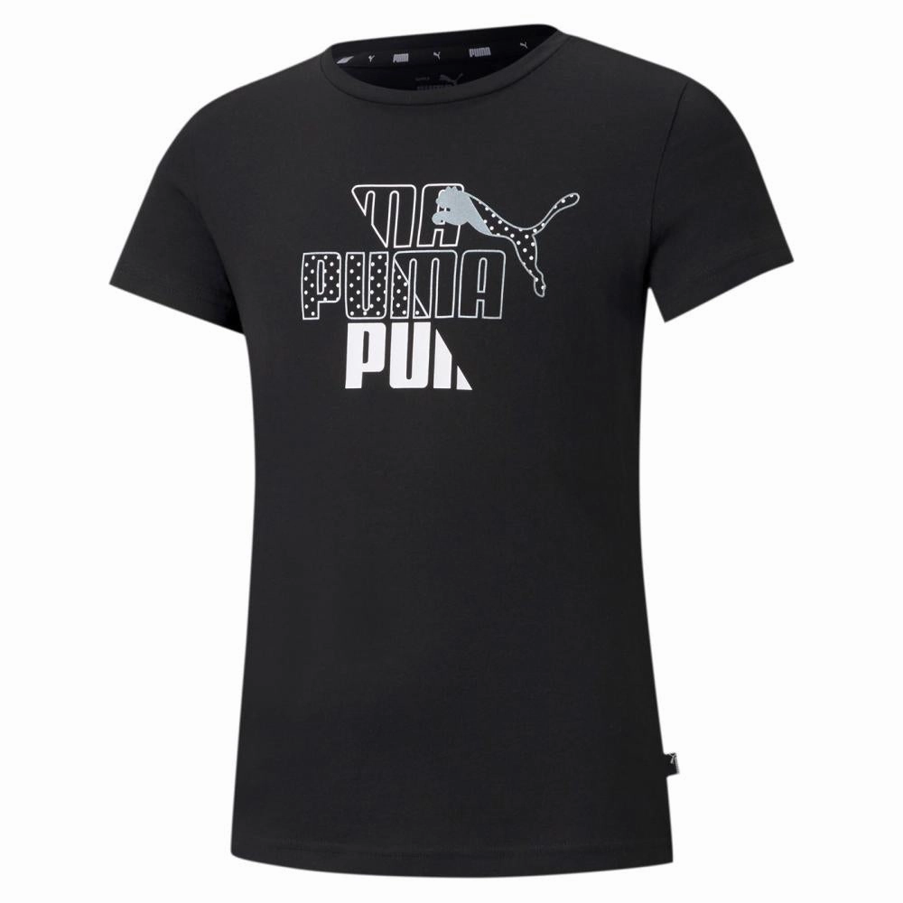 Puma t-shirt da ragazzi Graphic Tee G 587064 01 nero Relaxed and Comfy Classic Color
