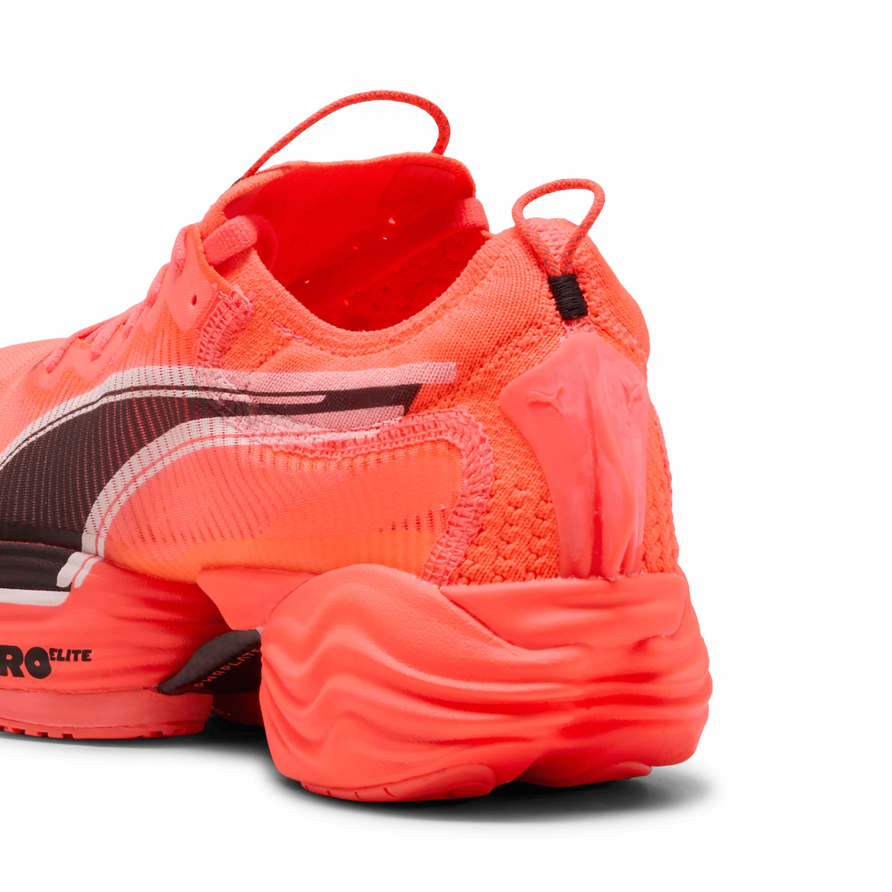 Puma Women's Fast-R NITRO Elite 2 Running Shoes in Glowing Red/Puma White SS25 running in a canyon shoes heel - stabilizing shoes