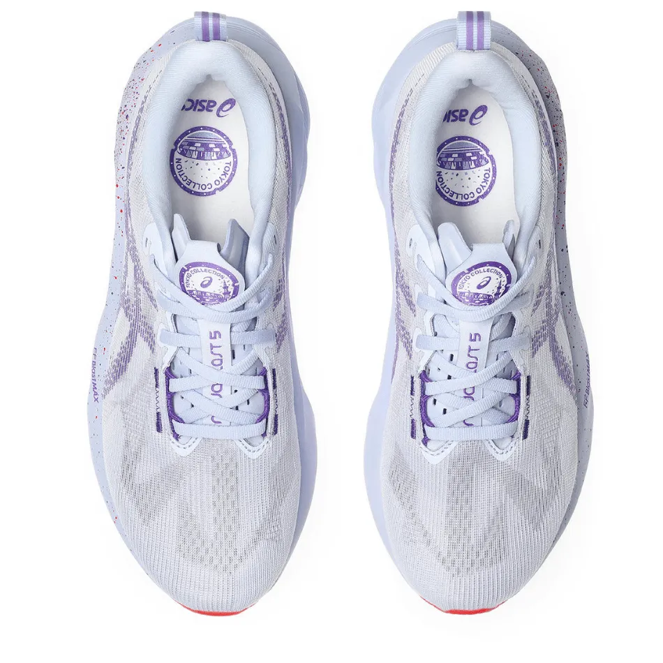 ASICS Men's NOVABLAST 5 TOKYO Collection Running Shoes in Blue Fade/Edo Purple AW25 running for a change Anti Slip Tread Pattern