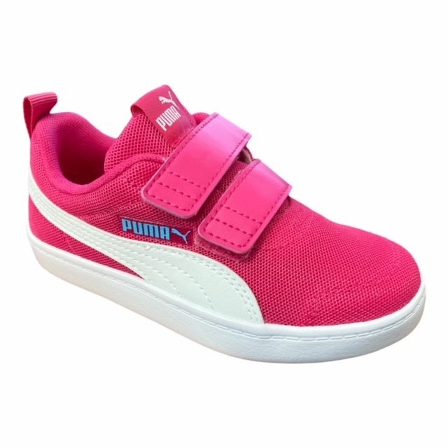 Fitness Puma scarpa sneakers con strappo da bambina Courtflex v2 Mesh V PS 371758 11 barbabietola viola bianco