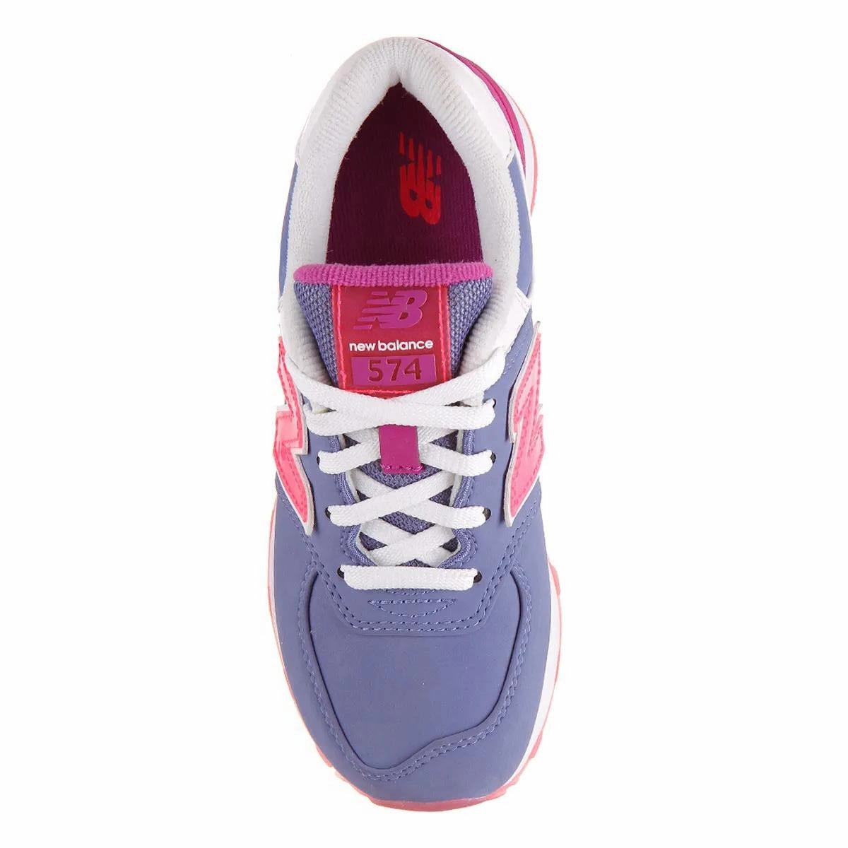 New Balance scarpa sneakers da ragazza KL574DYG blu grigio fucsia Multi Layer Insulation