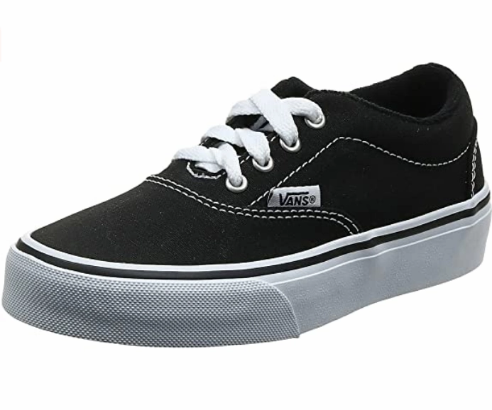 mid - top style Vans scarpa sneakers da ragazzo in tela Doheny VN0A3MWA1871 nero bianco