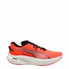 Puma Men's Deviate NITRO 3 Running Shoes in Glowing Red/PUMA Black SS25 Design-led concept