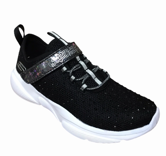Skechers scarpa da ginnastica da ragazza Meridian Best Intent 81952L BKW nero bianco Tensile Weave Structure Foam Stability Plates