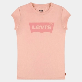 Levi's Kids maglietta manica corta da bambina Logo Classic 3E4234 AED rosa Relaxed Comfort Soft Brushed Finish