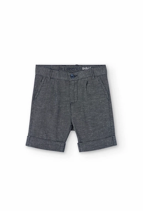 Flexible Waistline Boboli bermuda da bambino e ragazzo in denim 736040-2440 marinaio
