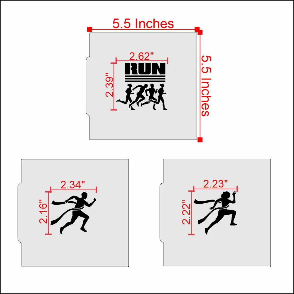 Race Runner Cookie Stencil Set