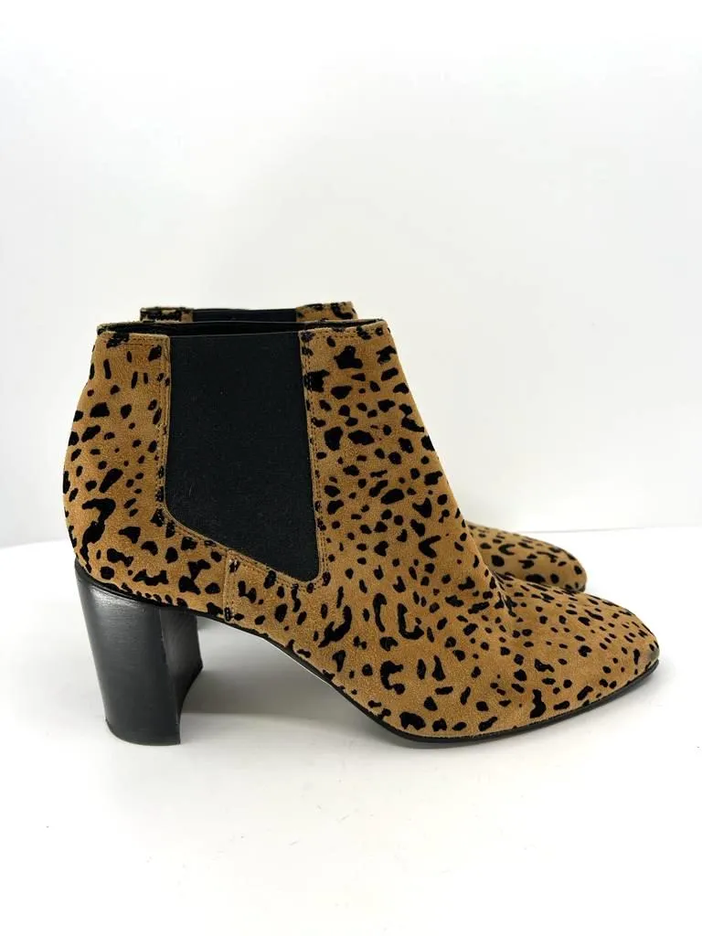 RAG & BONE ASLEN CHEETAH PRINT SUEDE BOOTIES