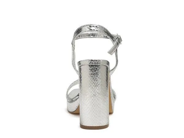 Rag & Co Merengue Metallic Women's High Block Heel Sandals SH2756