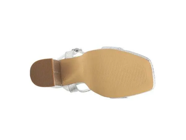 Rag & Co Merengue Metallic Women's High Block Heel Sandals SH2756