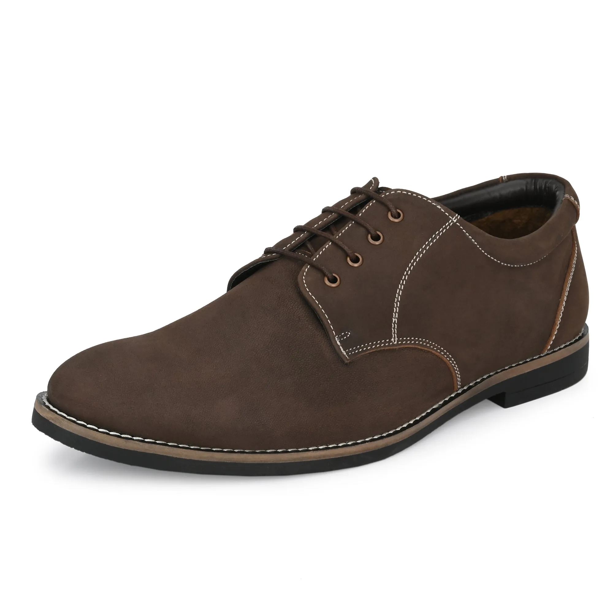 Real Full Grain Leather Derby Lace Ups