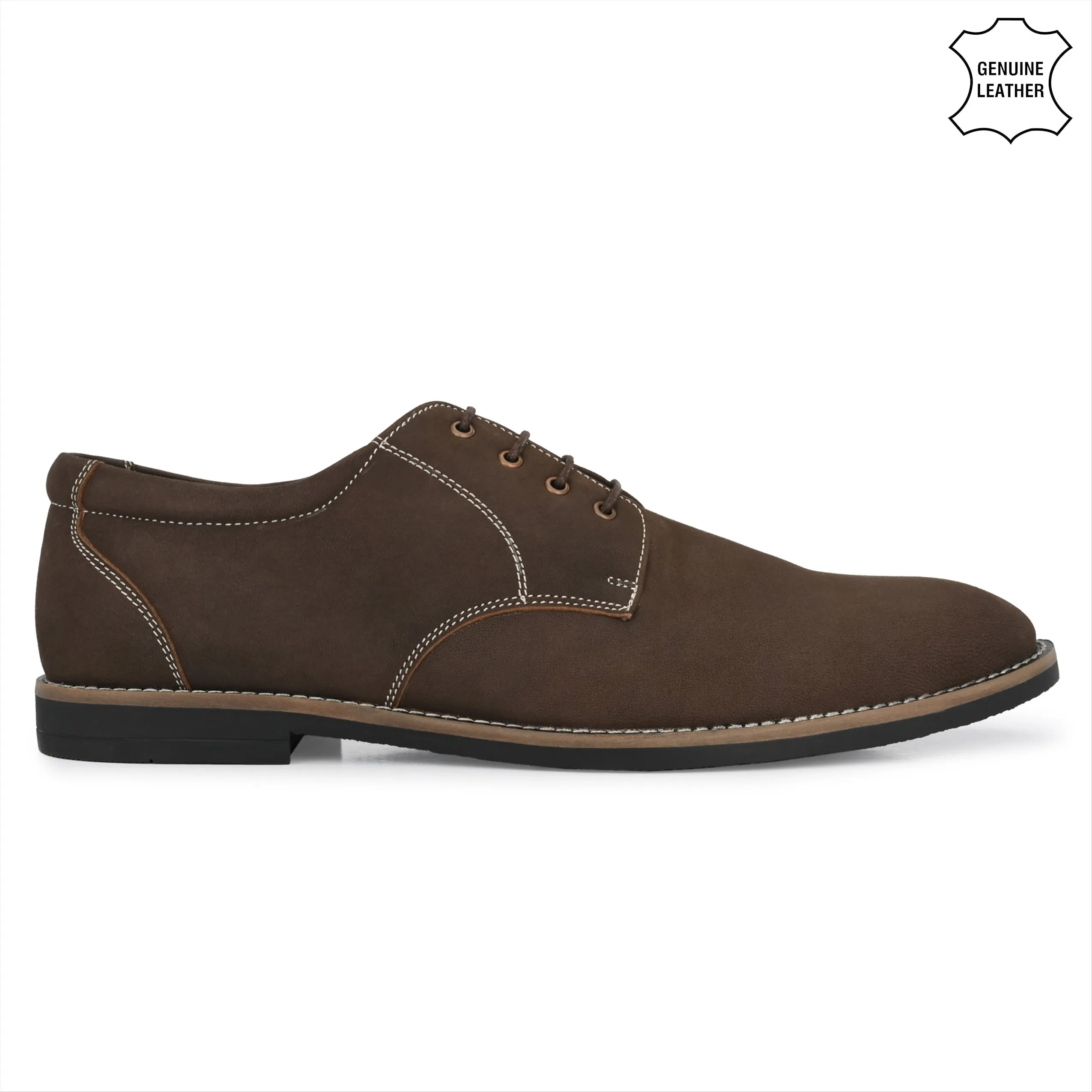 Real Full Grain Leather Derby Lace Ups