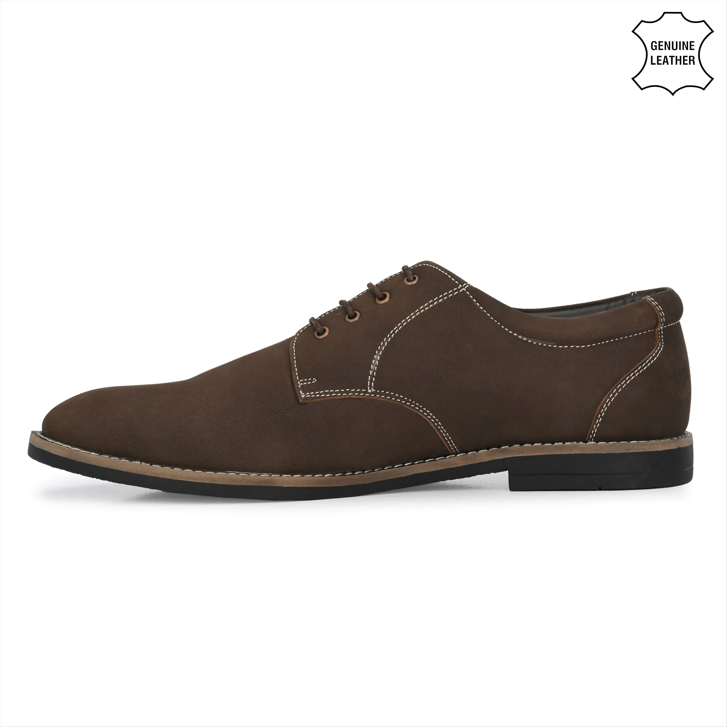 Real Full Grain Leather Derby Lace Ups