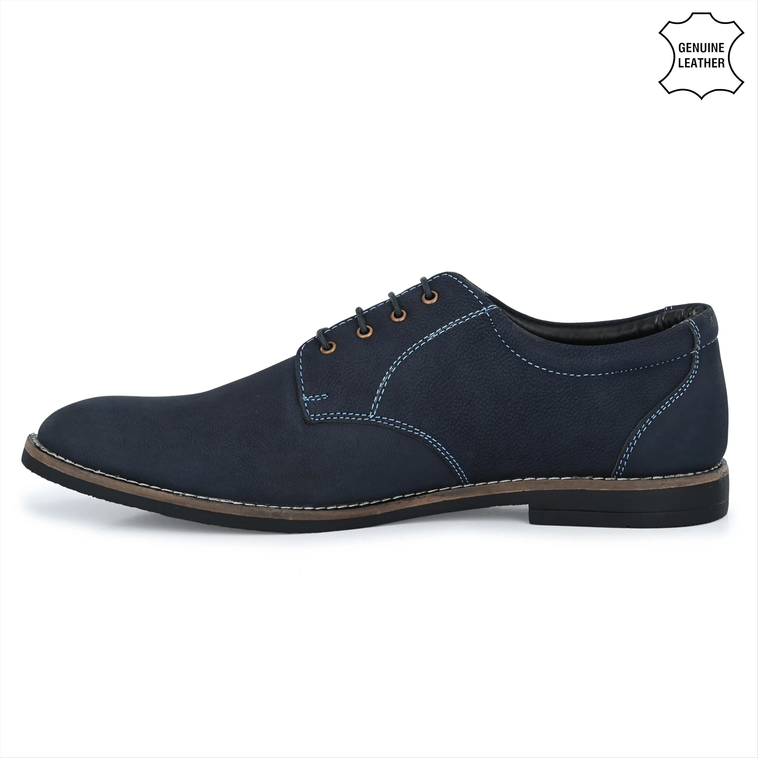 Real Full Grain Leather Derby Lace Ups