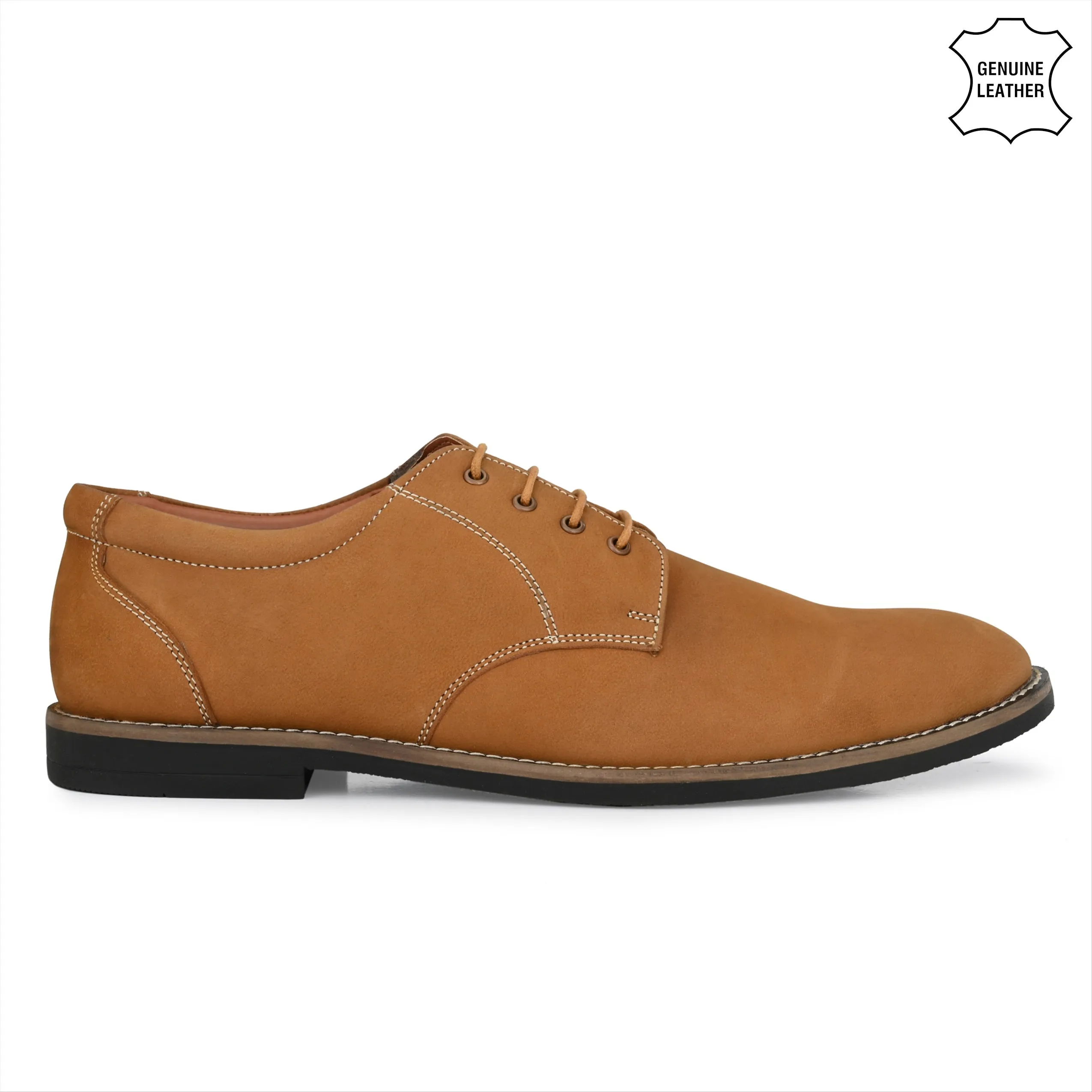 Real Full Grain Leather Derby Lace Ups