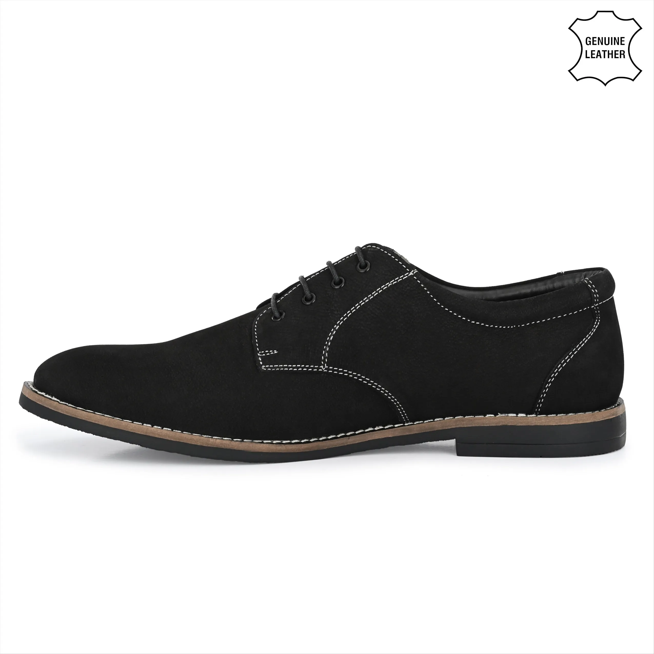 Real Full Grain Leather Derby Lace Ups
