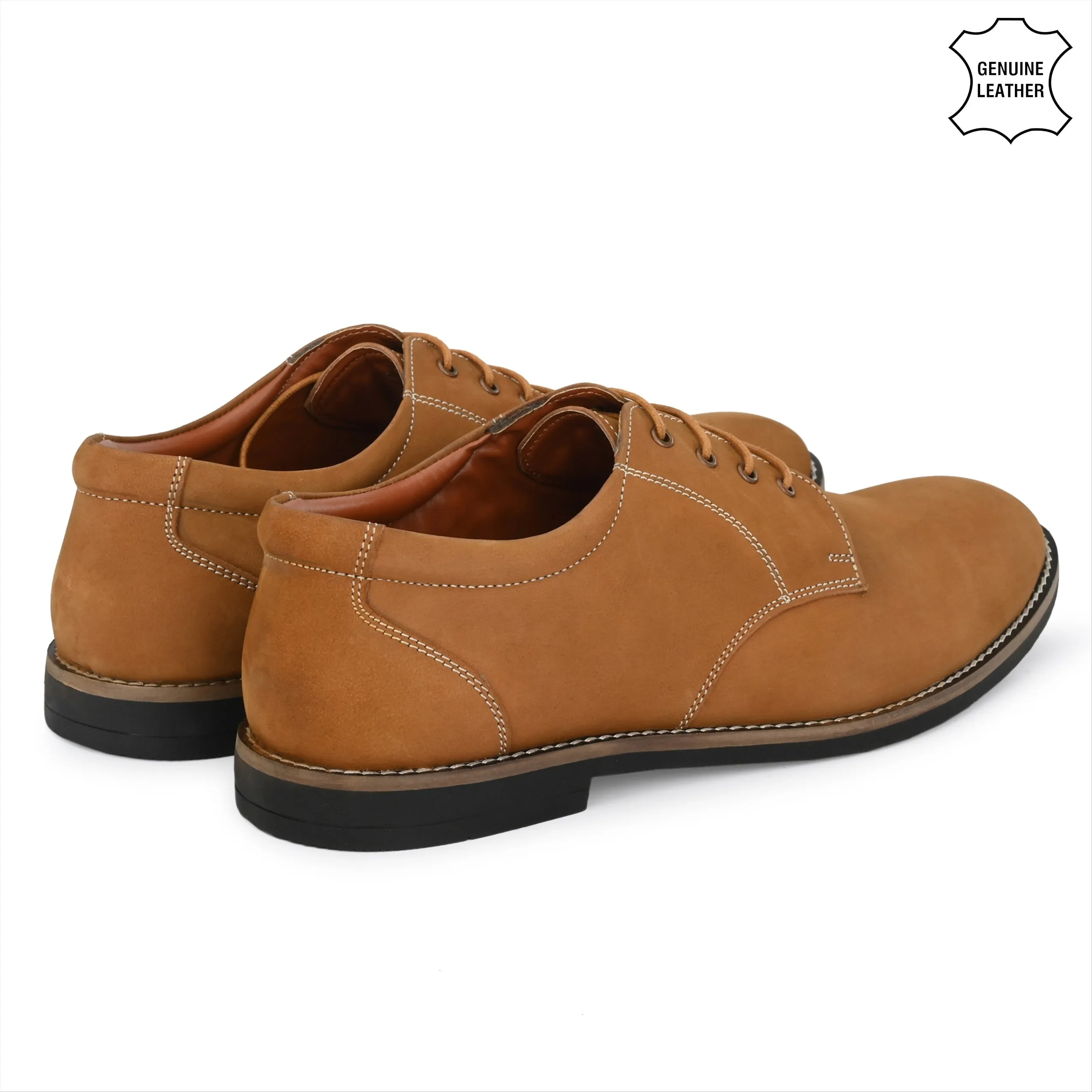 Real Full Grain Leather Derby Lace Ups