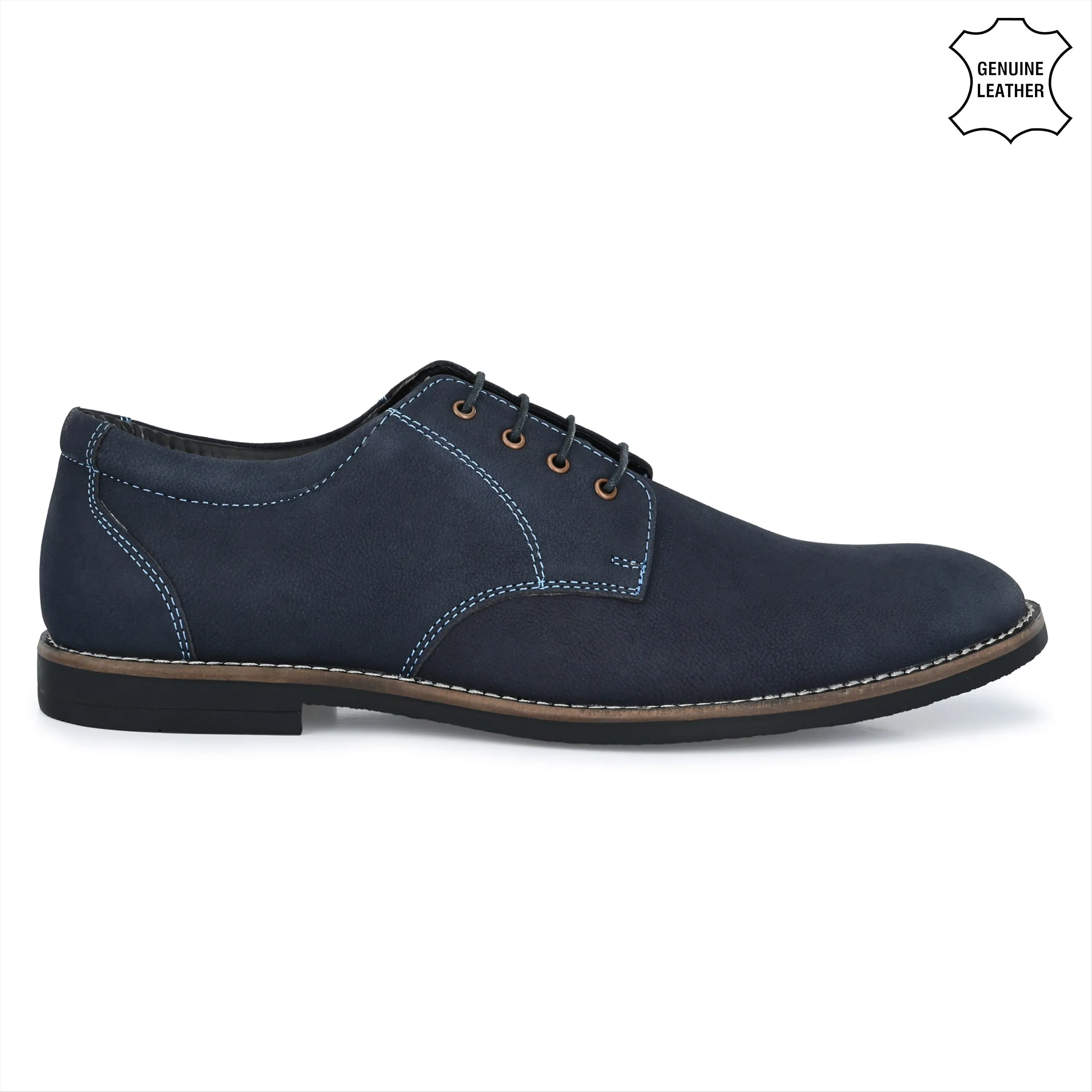 Real Full Grain Leather Derby Lace Ups