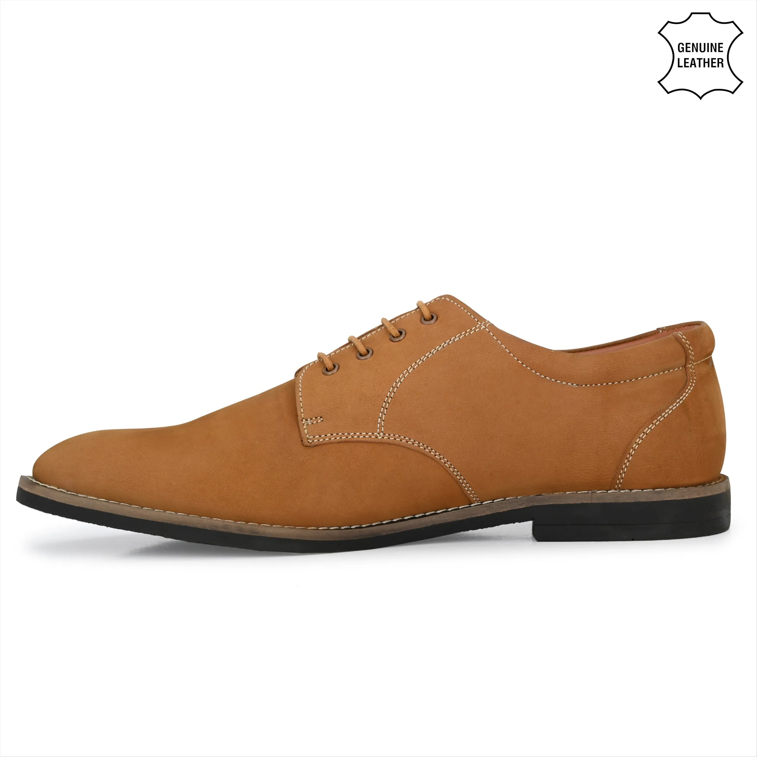 Real Full Grain Leather Derby Lace Ups