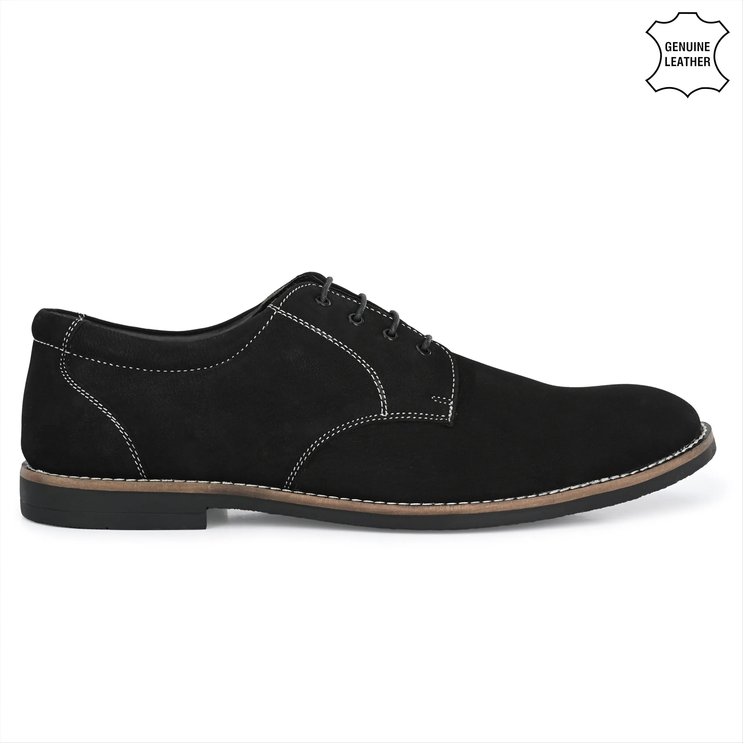 Real Full Grain Leather Derby Lace Ups