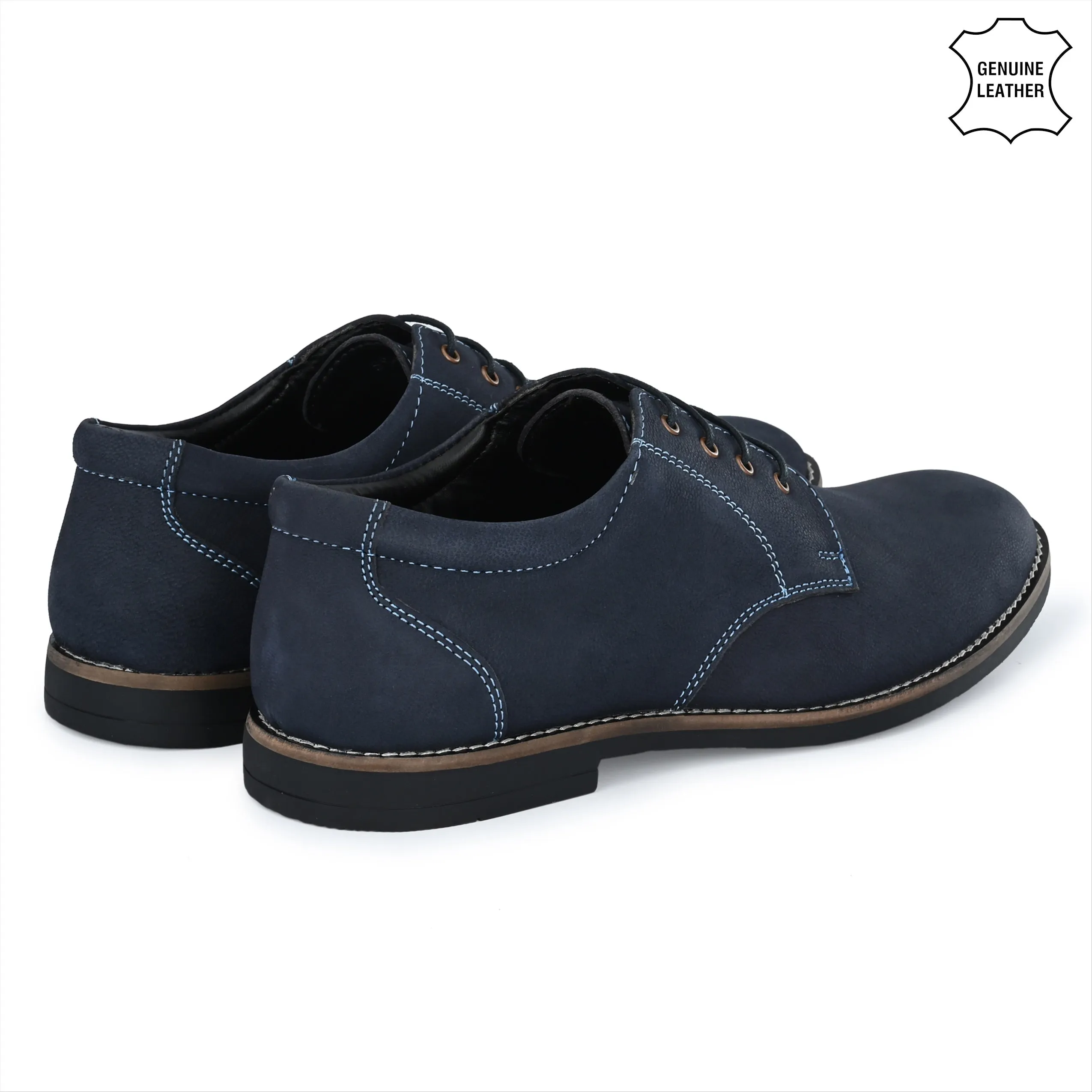 Real Full Grain Leather Derby Lace Ups