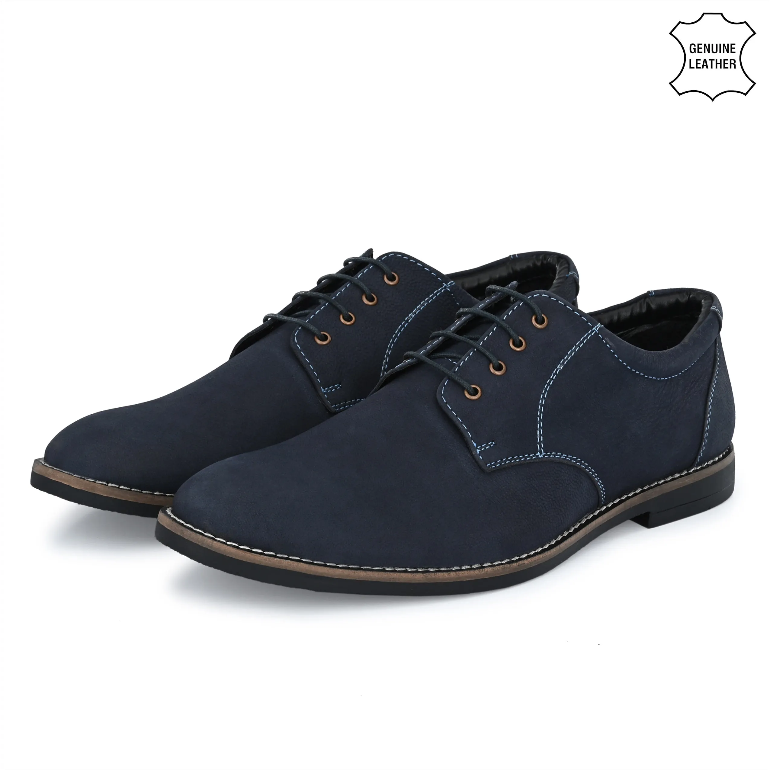 Real Full Grain Leather Derby Lace Ups