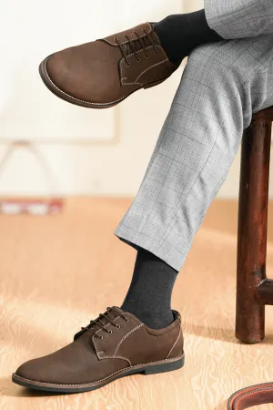 Real Full Grain Leather Derby Lace Ups