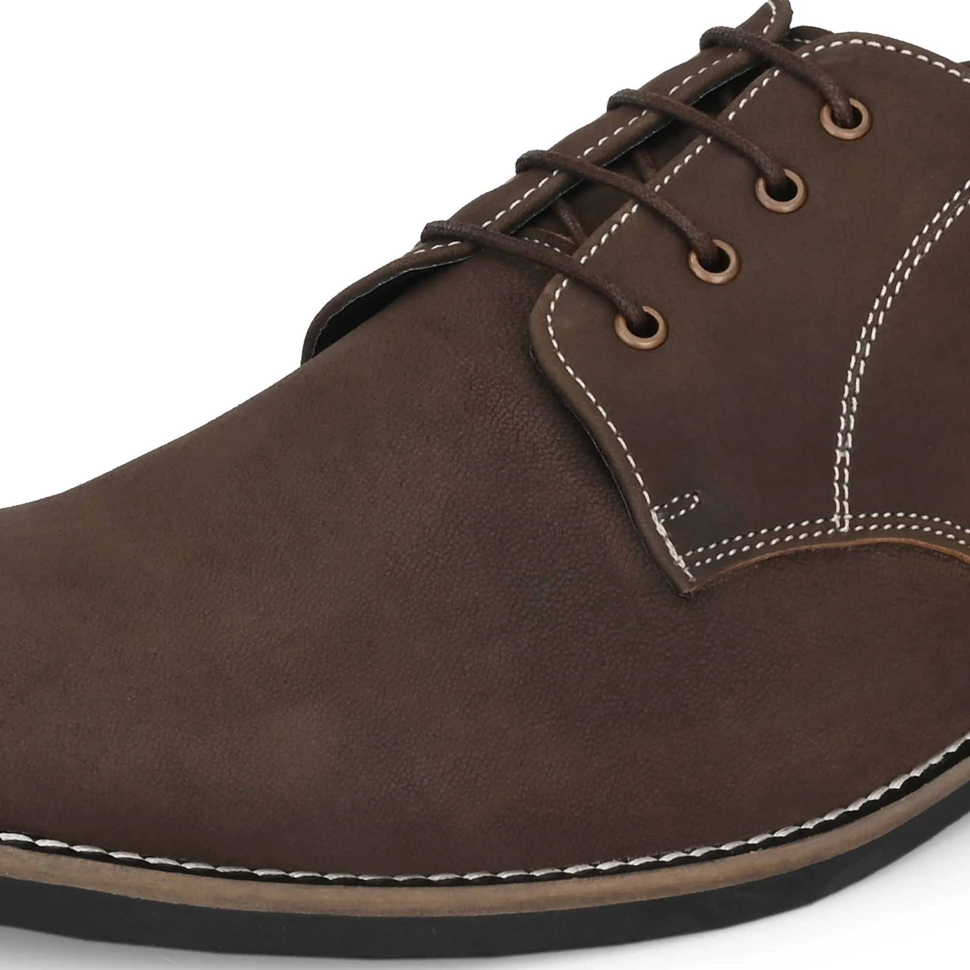 Real Full Grain Leather Derby Lace Ups