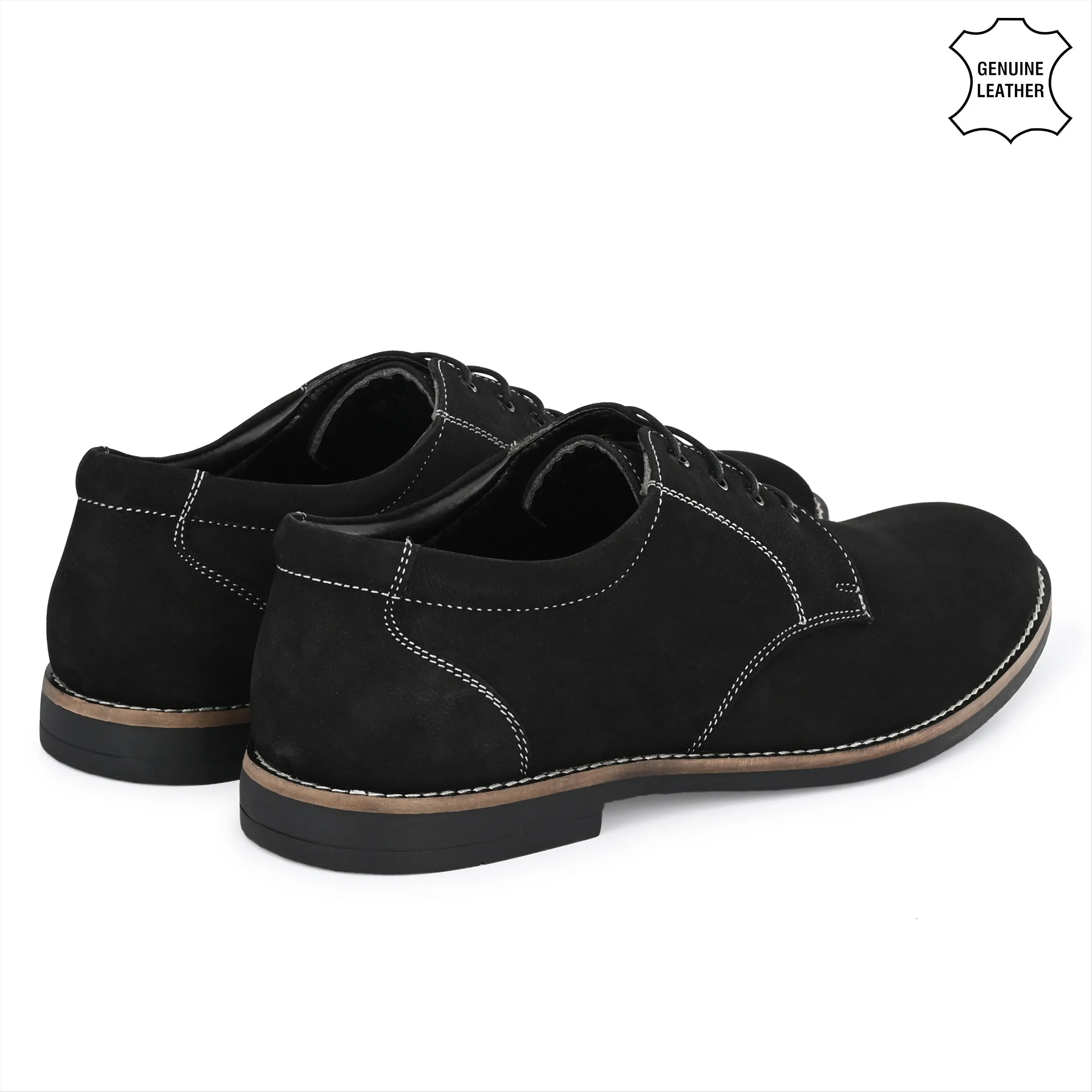 Real Full Grain Leather Derby Lace Ups