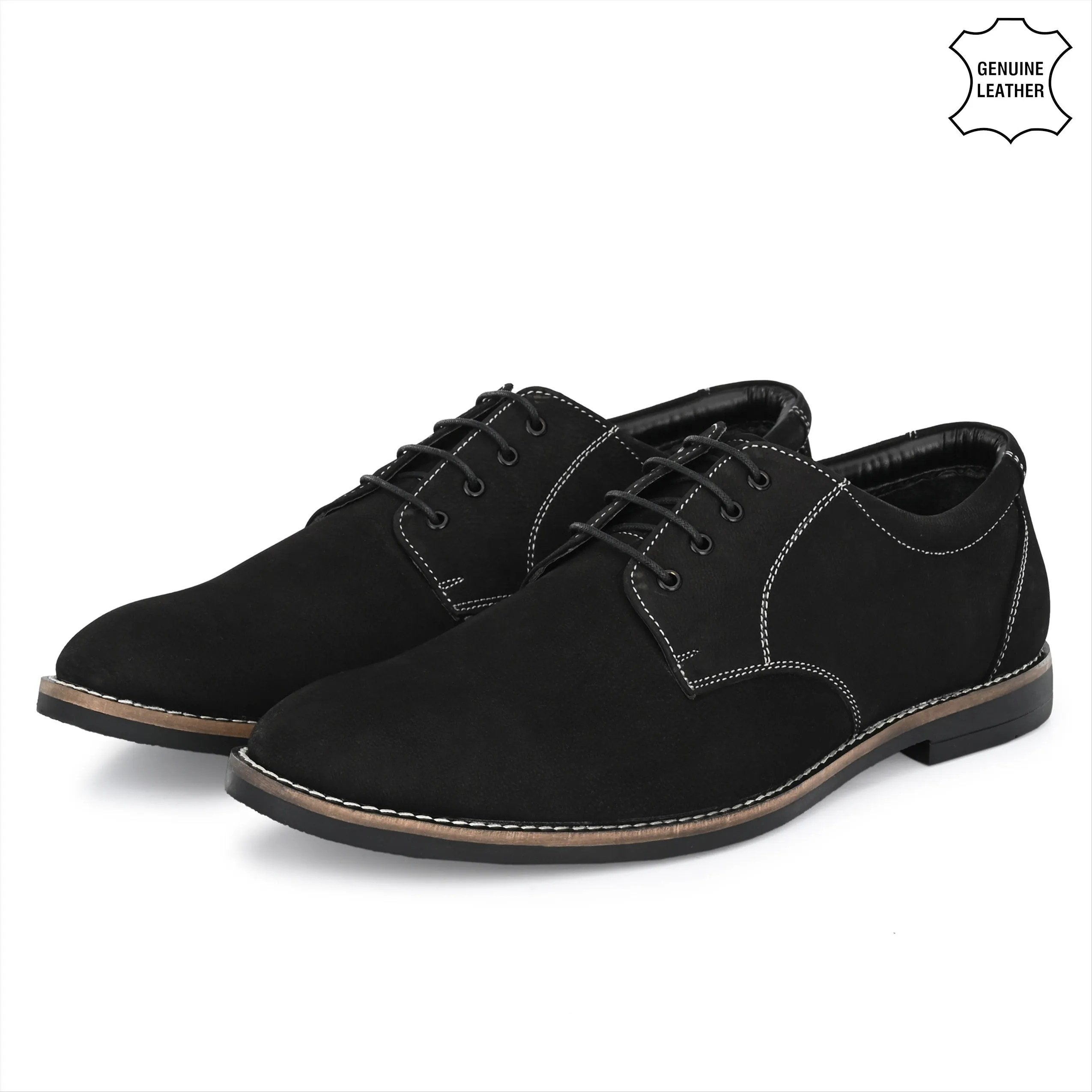 Real Full Grain Leather Derby Lace Ups
