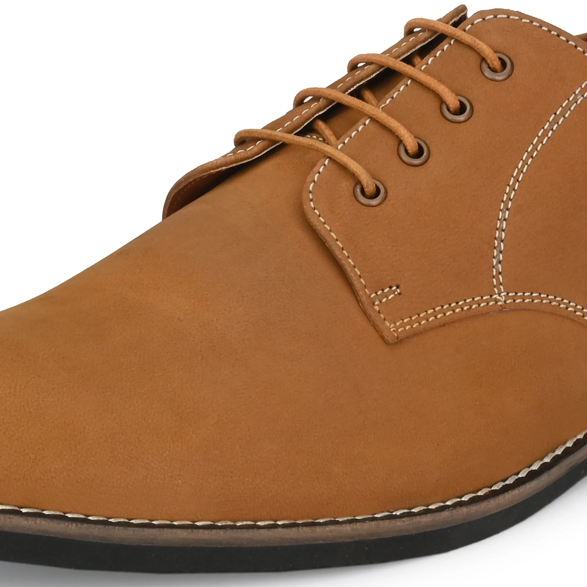 Real Full Grain Leather Derby Lace Ups