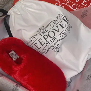 Red Luxury Faux Fur Slippers