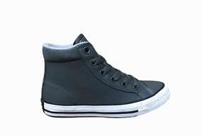 rainy - day shoes Anatomic Lacing System Converse snealeker alta da bambino in pelle Junior 658071C grey