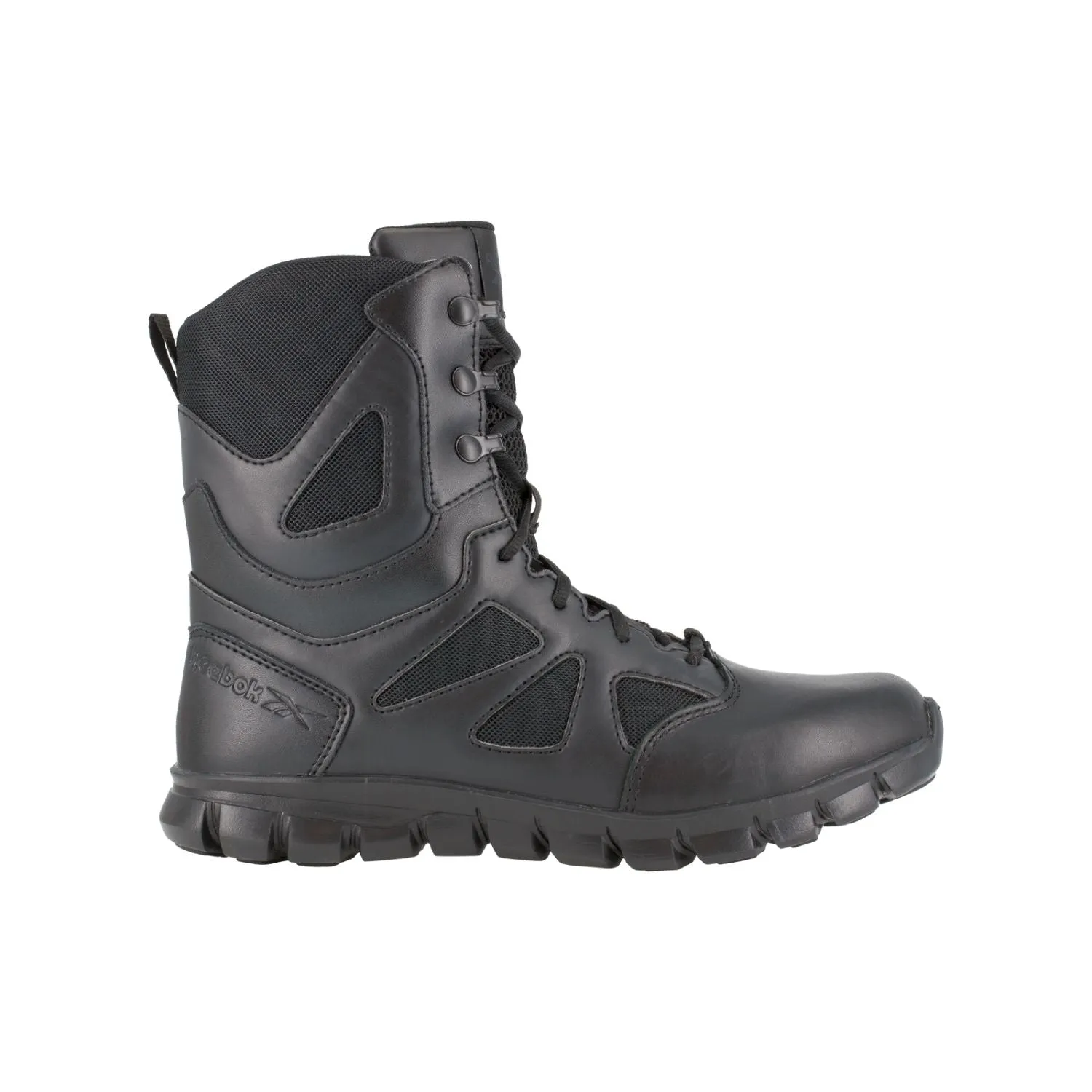 Reebok Sublite Cushion Men's 8" Tactical Boot with Side Zipper - Black