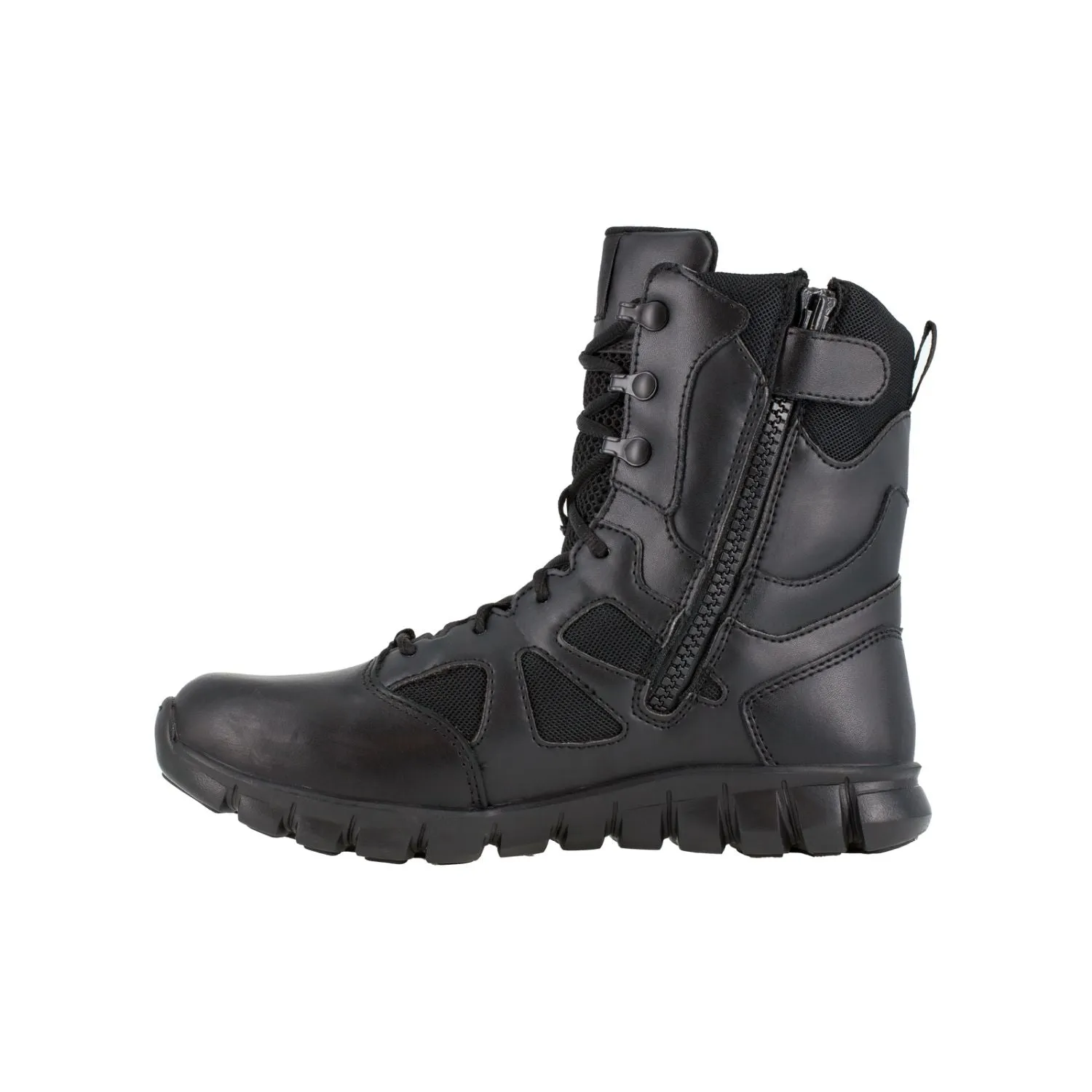 Reebok Sublite Cushion Men's 8" Tactical Boot with Side Zipper - Black